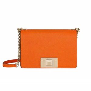 Furla Mimi Mandarino Crossbody Leather Handbag
